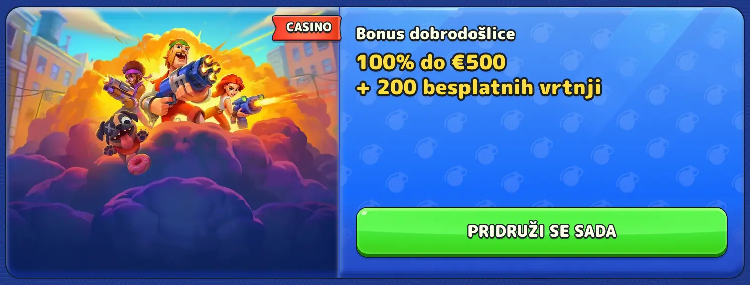 Dobrodošli bonus u Pistolo Casinu – 100% do 500 € i 200 besplatnih vrtnji